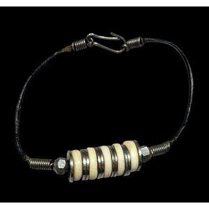 Vintage Handmade Industrial Washer Beaded Bracelet